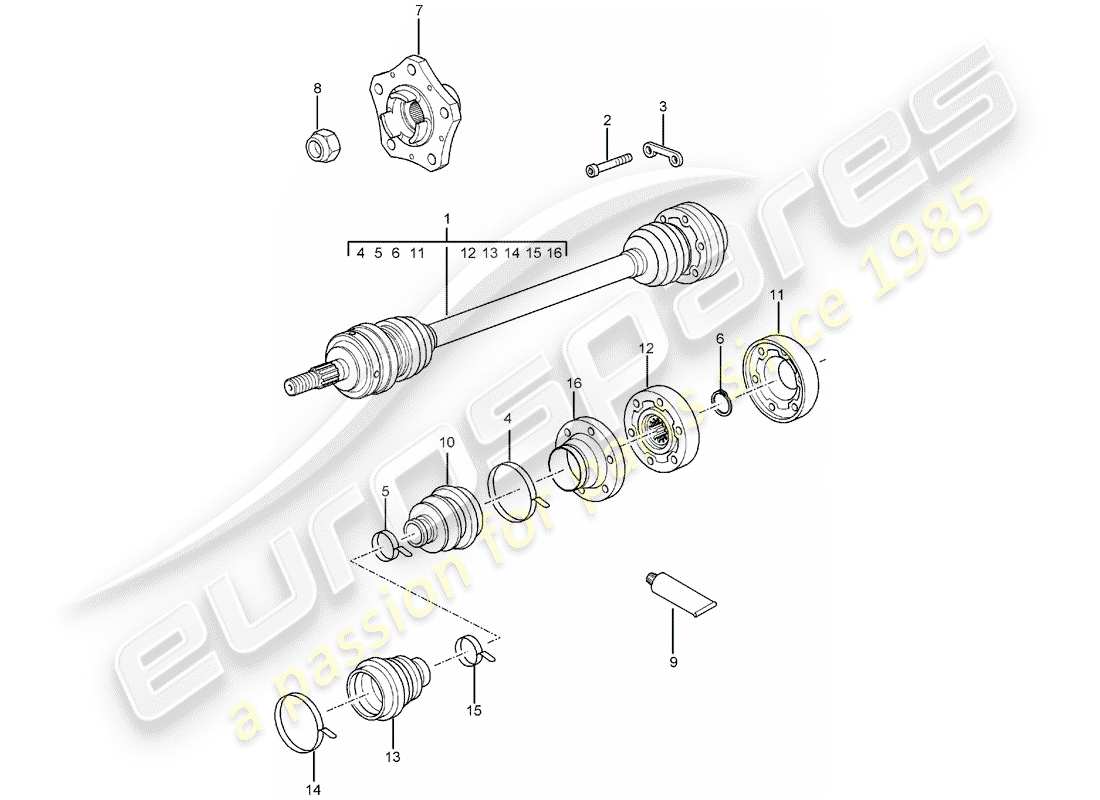 a part diagram from the porsche 996 gt3 (2001) parts catalogue