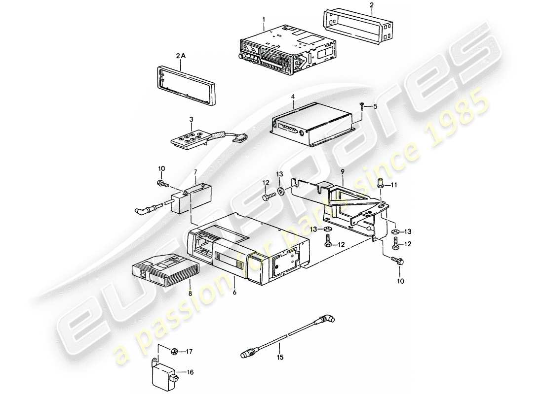 a part diagram from the porsche 993 parts catalogue