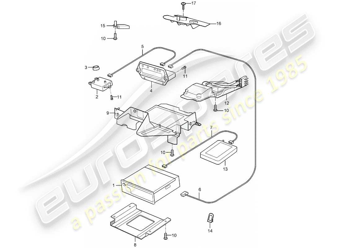 a part diagram from the porsche carrera gt parts catalogue