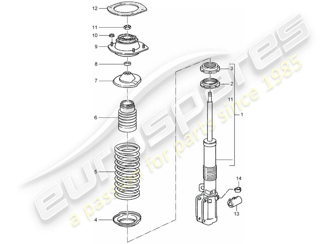 a part diagram from the porsche 993 parts catalogue