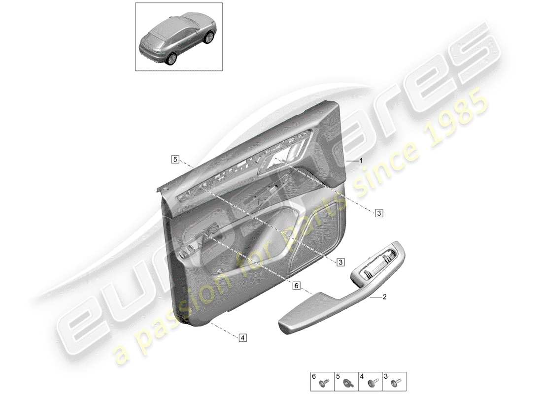 a part diagram from the porsche macan parts catalogue