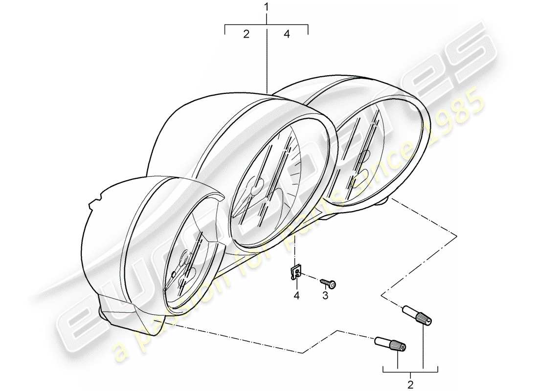 a part diagram from the porsche cayman parts catalogue