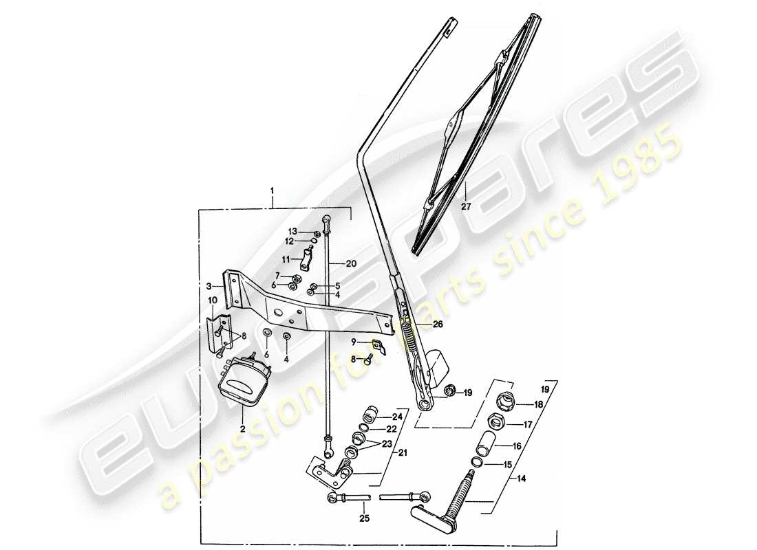 a part diagram from the porsche 911 parts catalogue