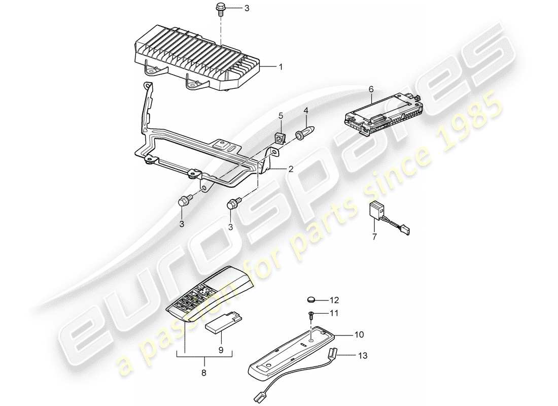 porsche cayenne (2008) amplifier part diagram