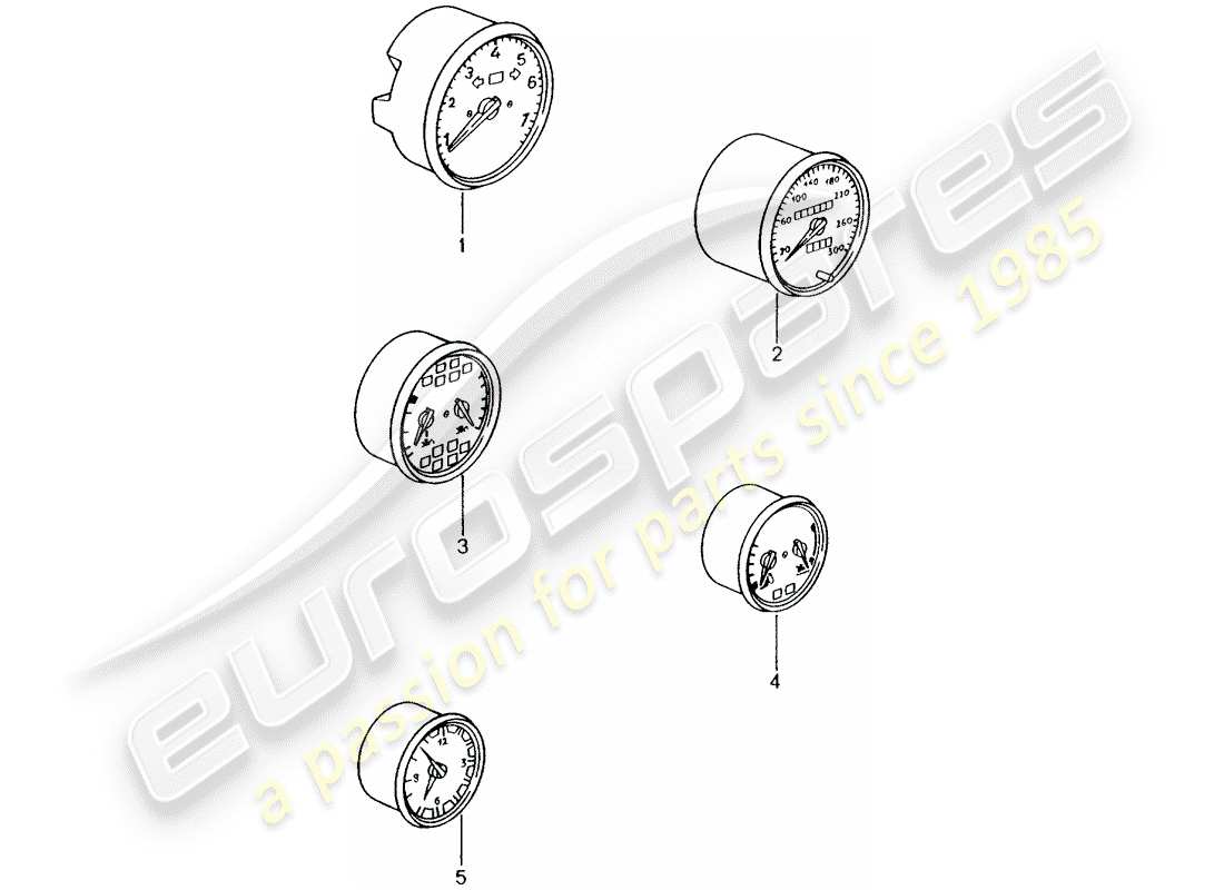 porsche tequipment catalogue (2002) instruments parts diagram