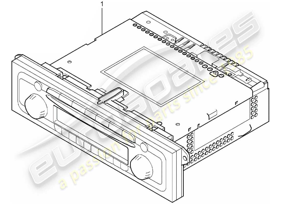 porsche tequipment cayenne (2014) radio unit parts diagram