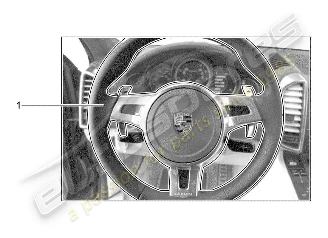 porsche tequipment cayenne (2009) sports steering wheel part diagram