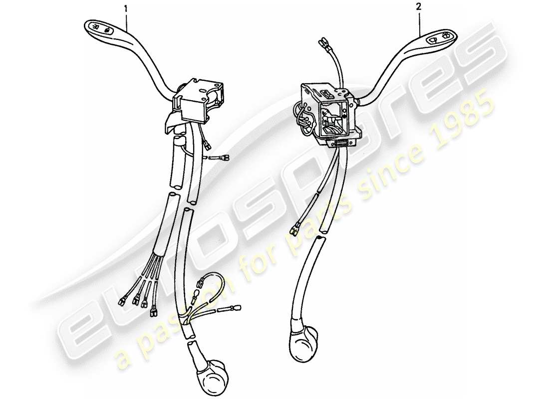 porsche 911 (1977) steering column switch part diagram