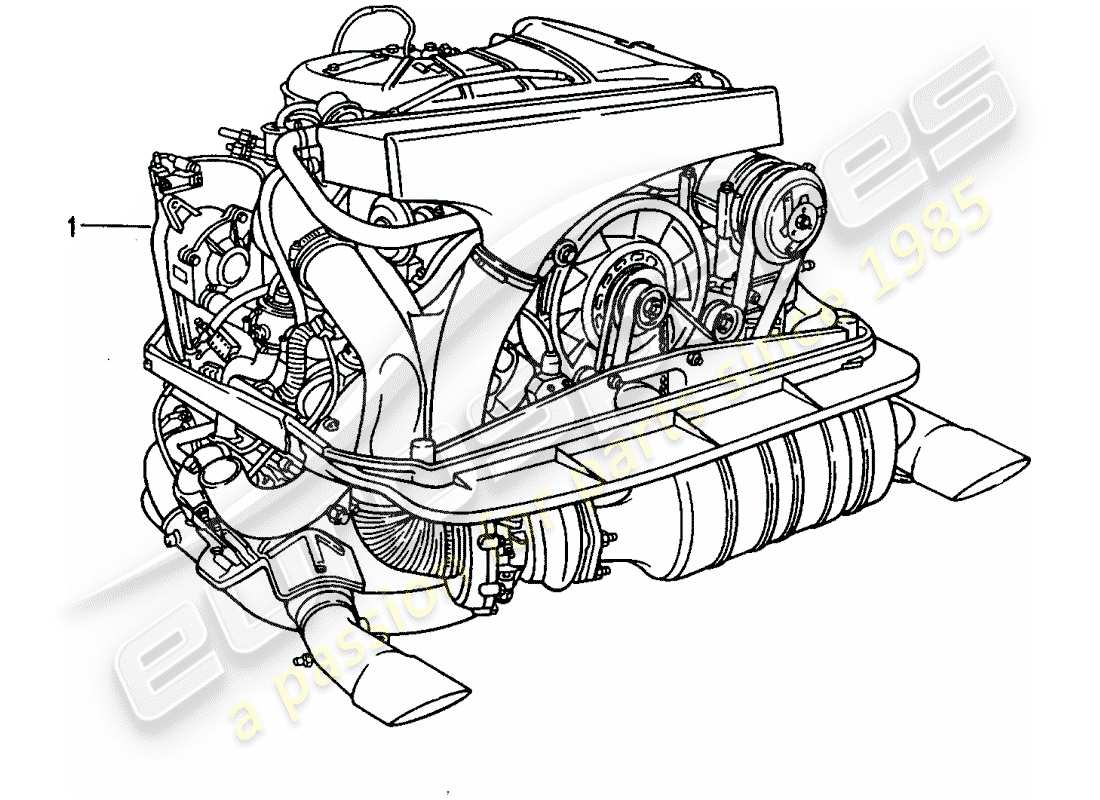 porsche replacement catalogue (1975) rebuilt engine part diagram