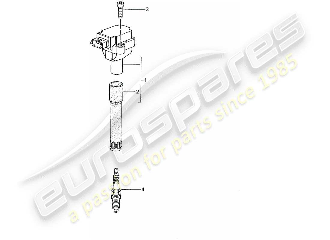 porsche 996 gt3 (2001) ignition system part diagram