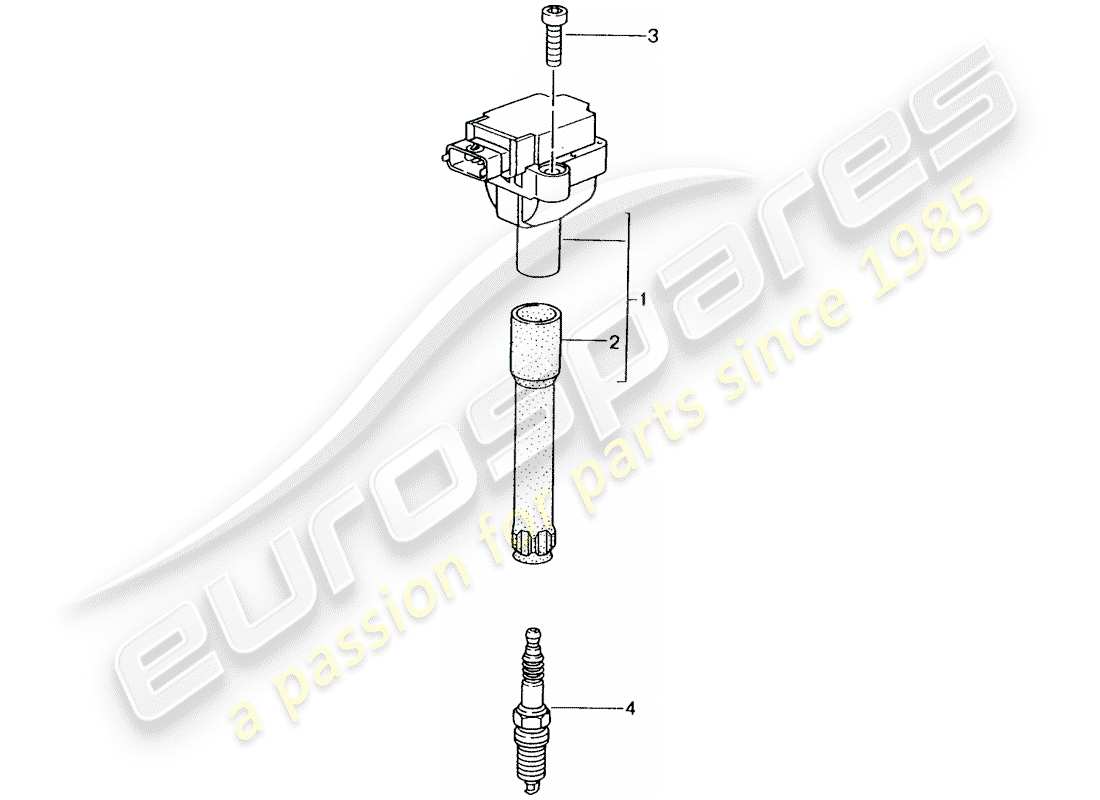 porsche 996 (2001) ignition system parts diagram