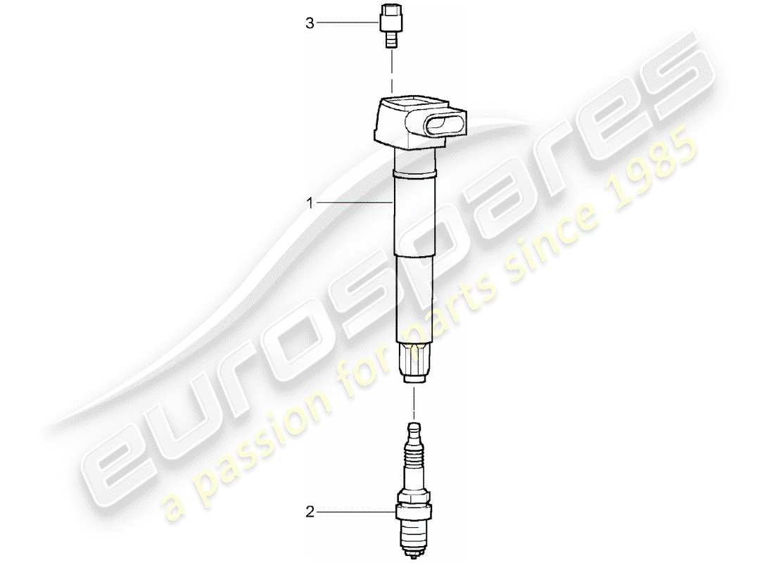 porsche cayenne (2006) ignition system part diagram