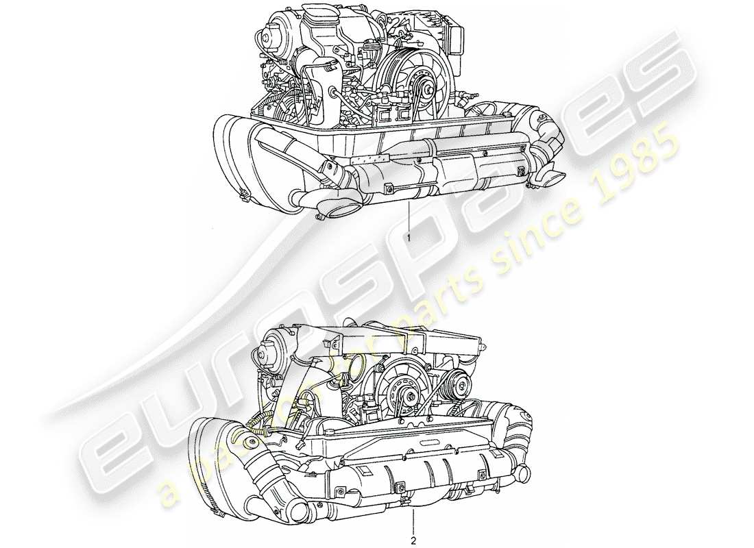 porsche 993 (1998) replacement engine - ready for installation part diagram