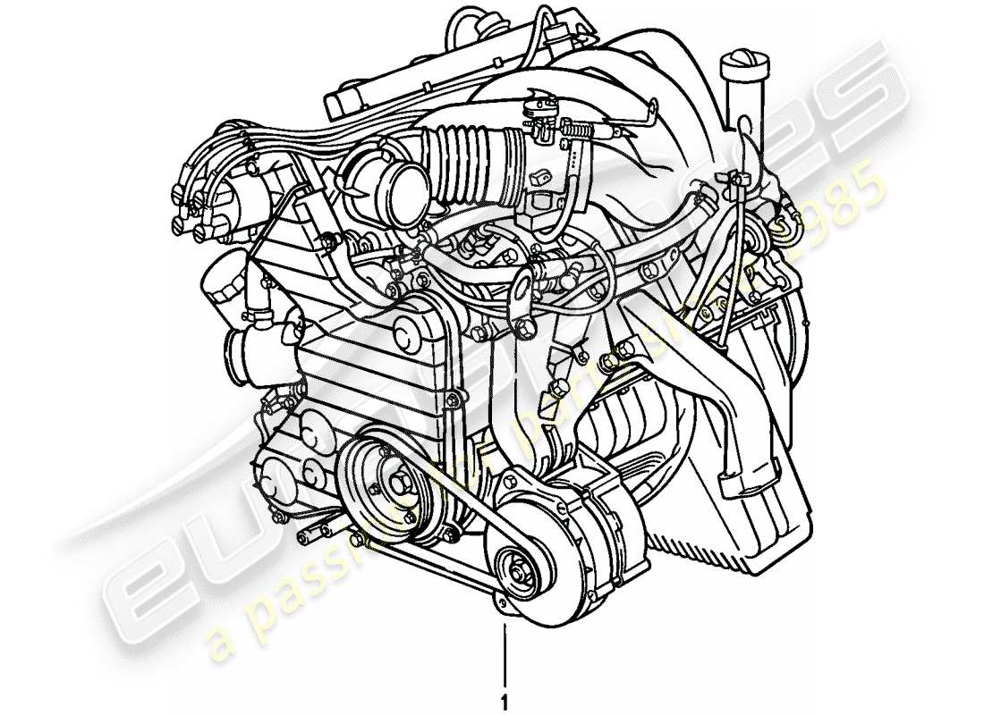 porsche 944 (1983) replacement engine parts diagram