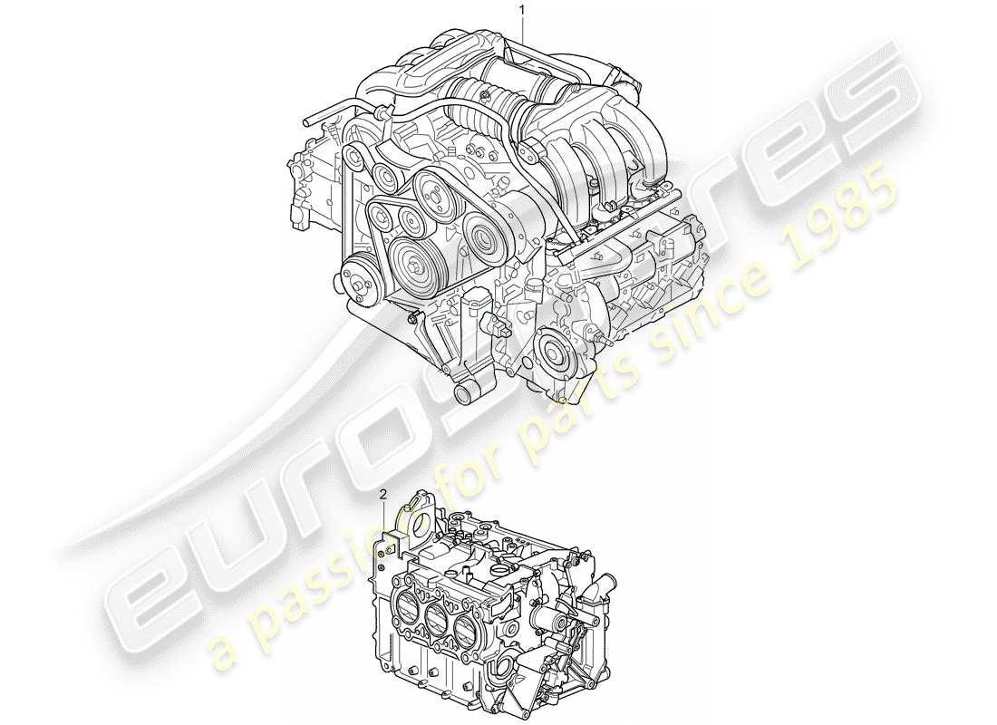 porsche cayman 987 (2007) replacement engine parts diagram