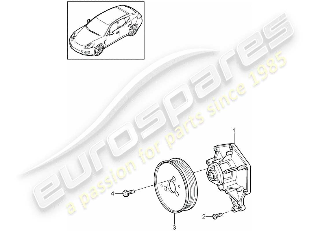 porsche panamera 970 (2016) water pump part diagram