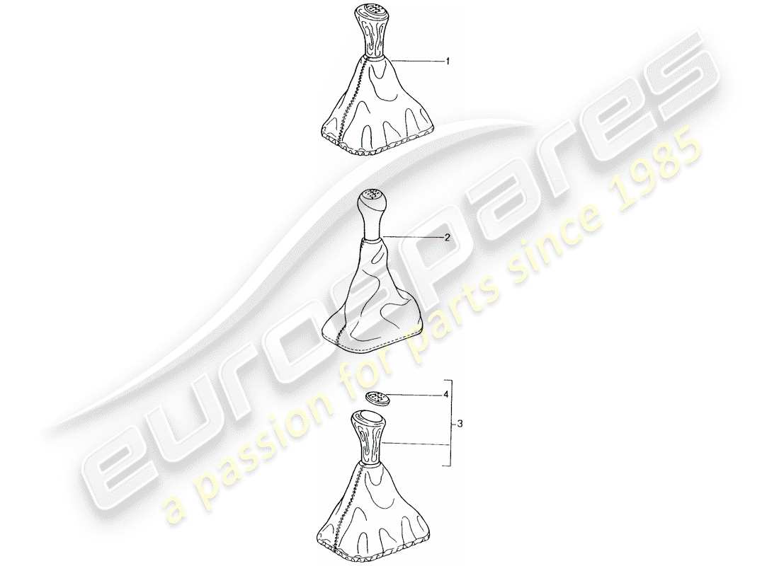 porsche tequipment catalogue (2012) gearshift knob part diagram