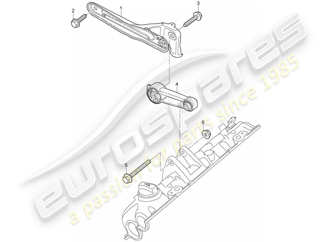 porsche cayenne (2009) engine lifting tackle parts diagram