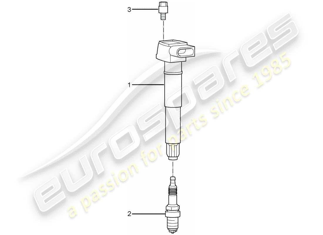 porsche cayman 987 (2010) ignition system parts diagram