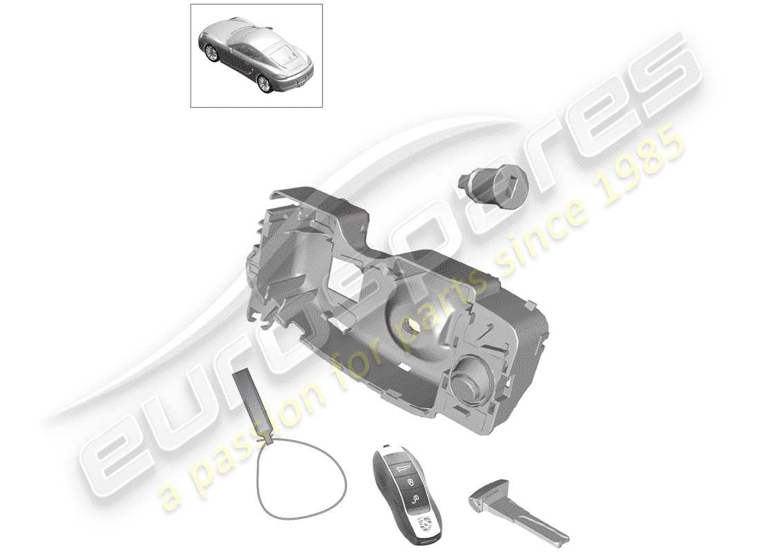 porsche cayman 981 (2014) repair kit parts diagram