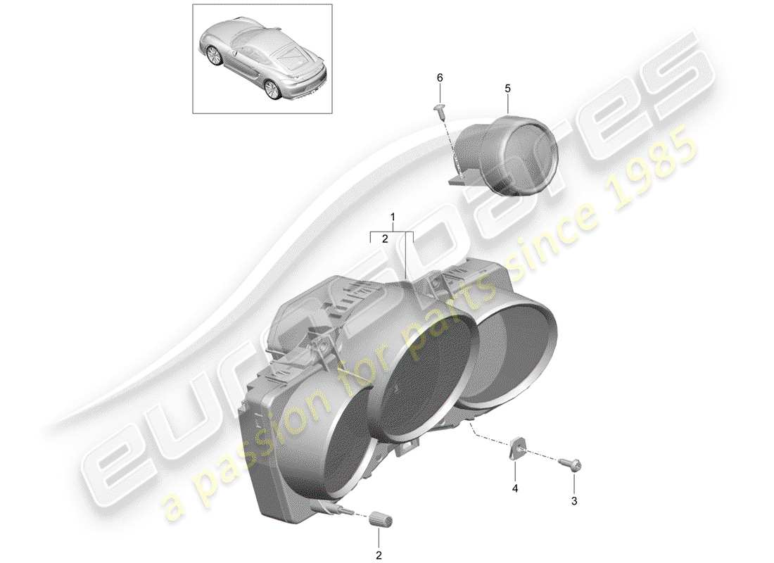 porsche 2016 instrument cluster part diagram