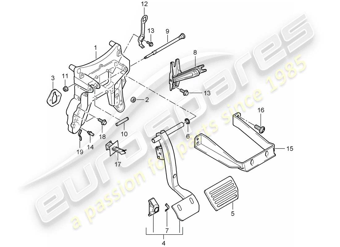 porsche cayenne (2009) pedals part diagram