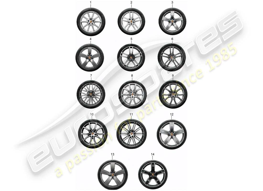 porsche tequipment cayenne (2014) gear set part diagram