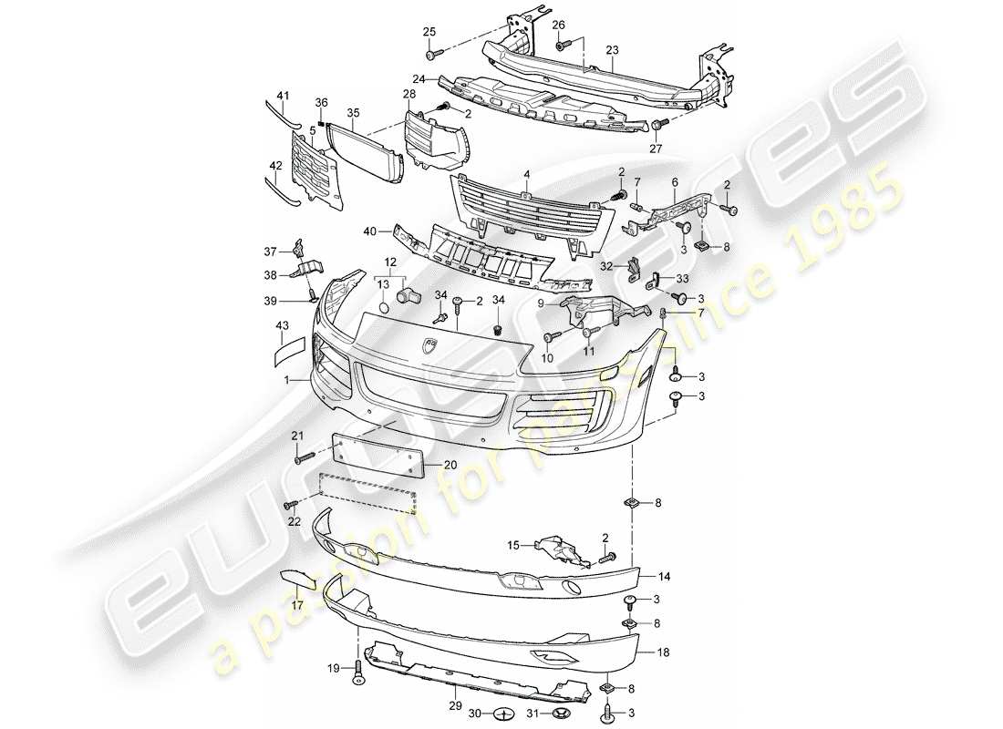 porsche cayenne (2009) lining part diagram