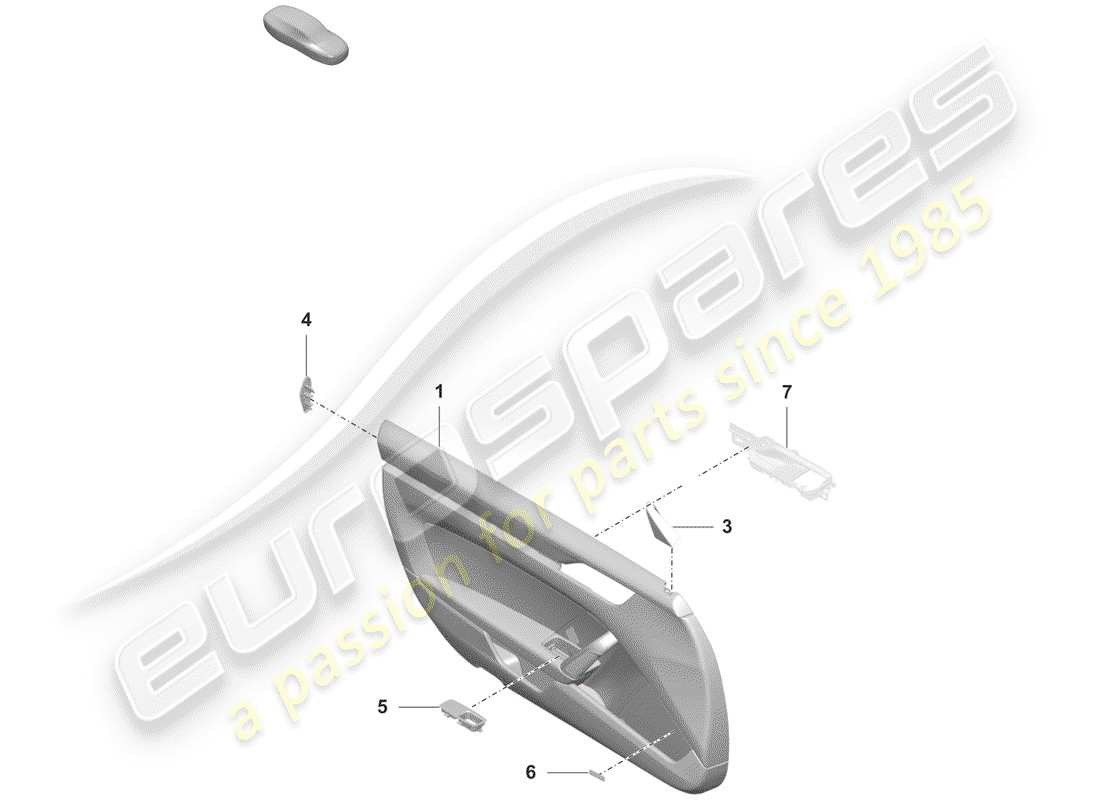 porsche 2020 door panel part diagram