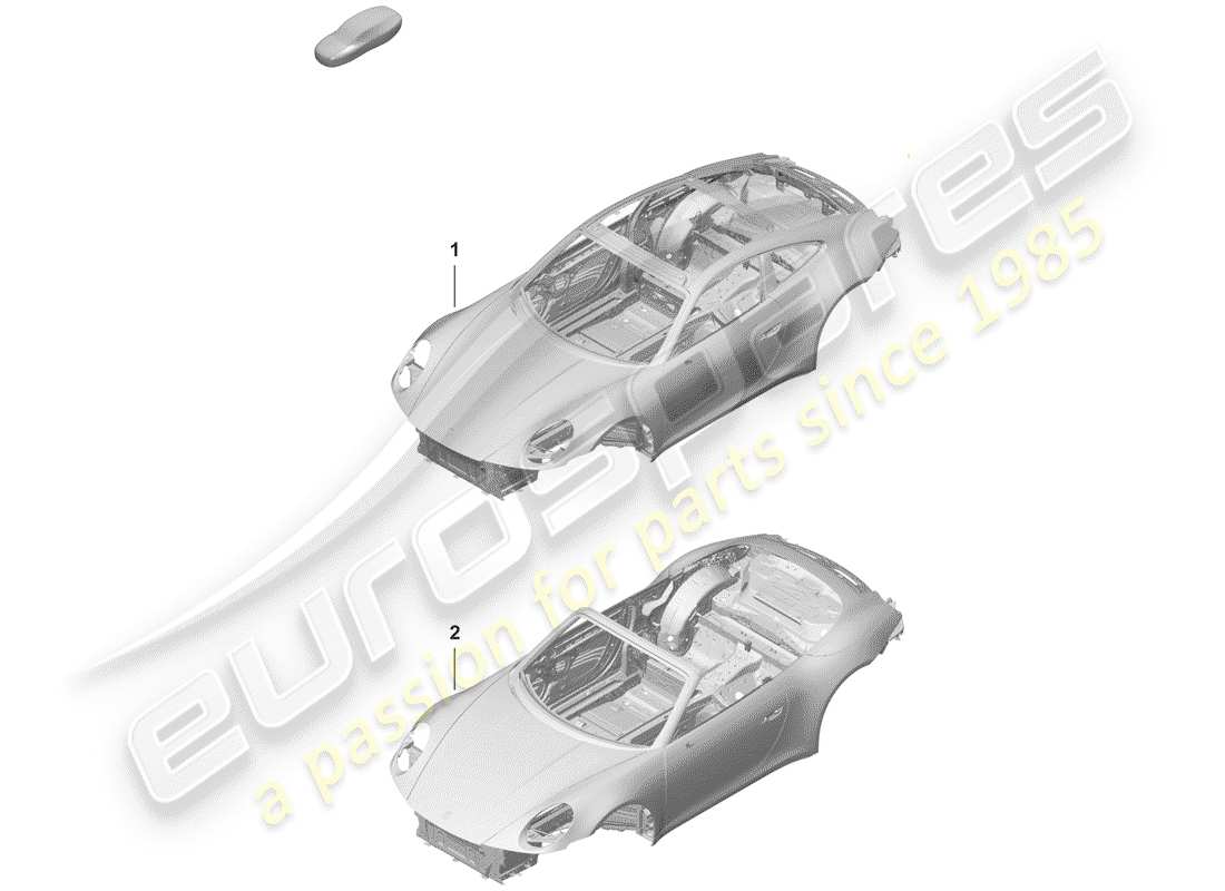 porsche 2019 car body part diagram