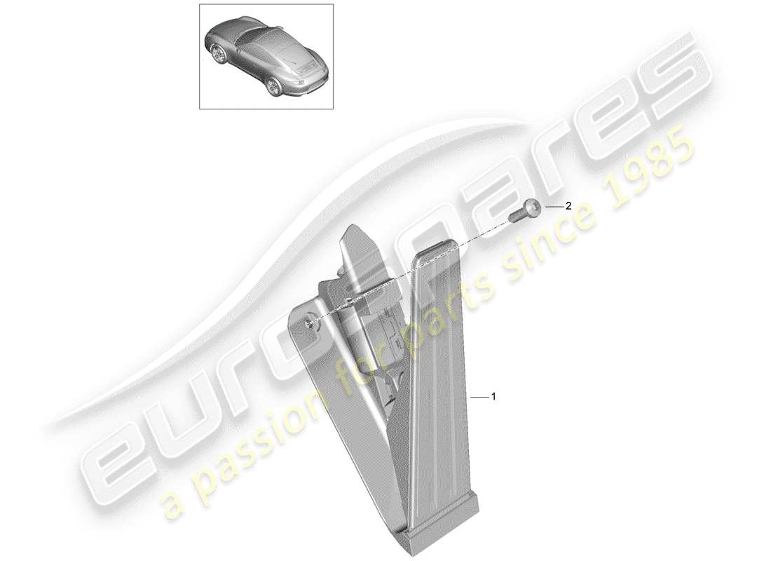 porsche 991 (2013) pedals part diagram