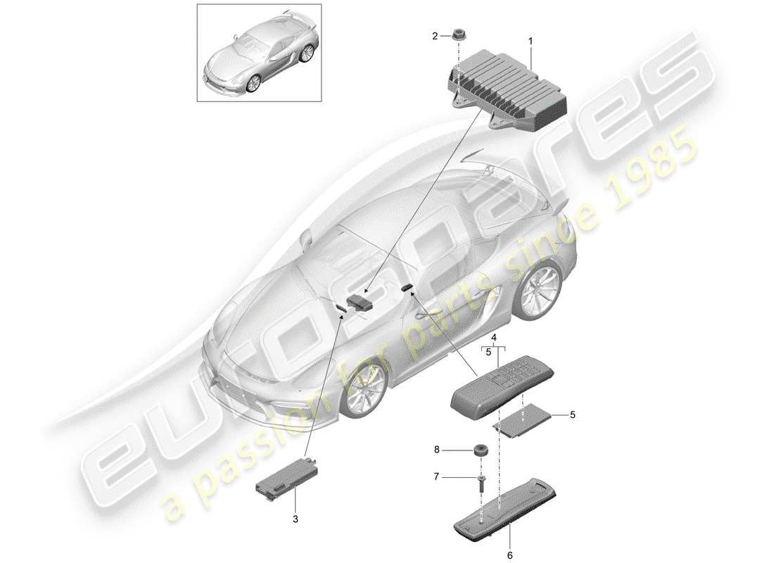 porsche 2016 amplifier part diagram