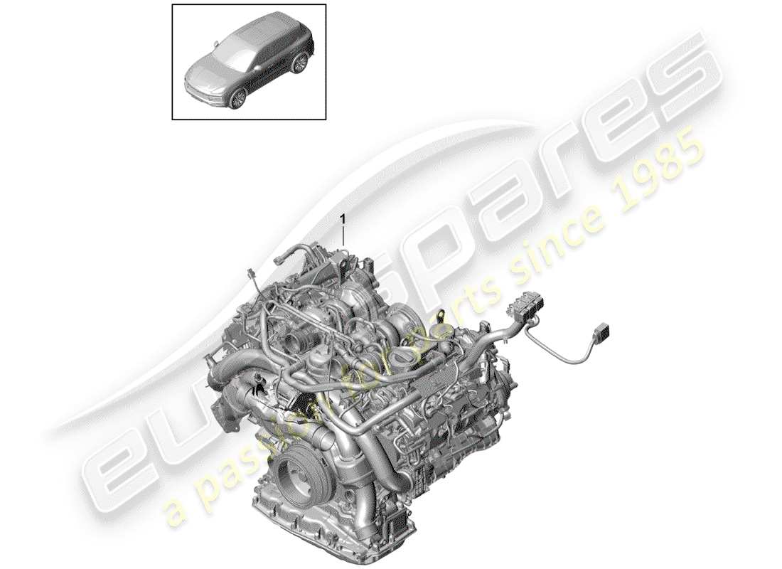 porsche cayenne e3 (2019) replacement engine part diagram