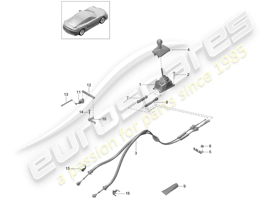 porsche 2016 transmission control part diagram