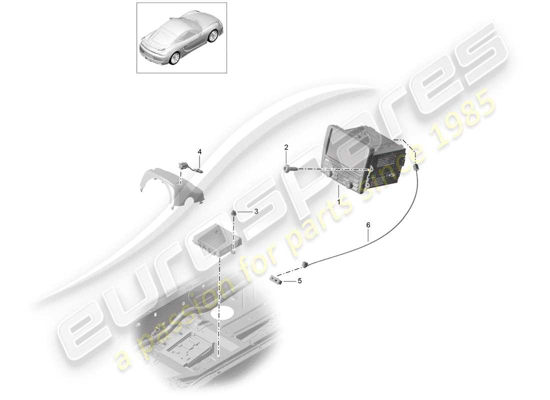 porsche 2016 operating unit part diagram