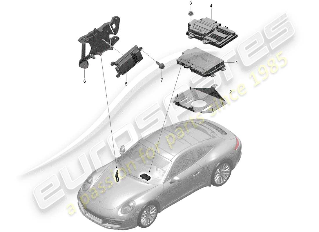 porsche 991 gen. 2 (2019) amplifier part diagram