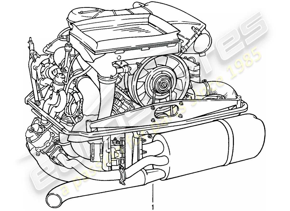 porsche replacement catalogue (1975) rebuilt engine part diagram