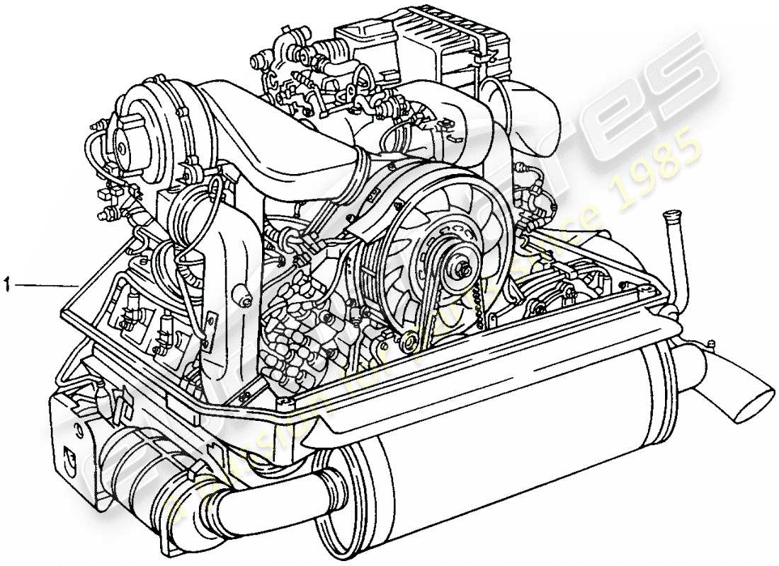 porsche replacement catalogue (1975) rebuilt engine part diagram