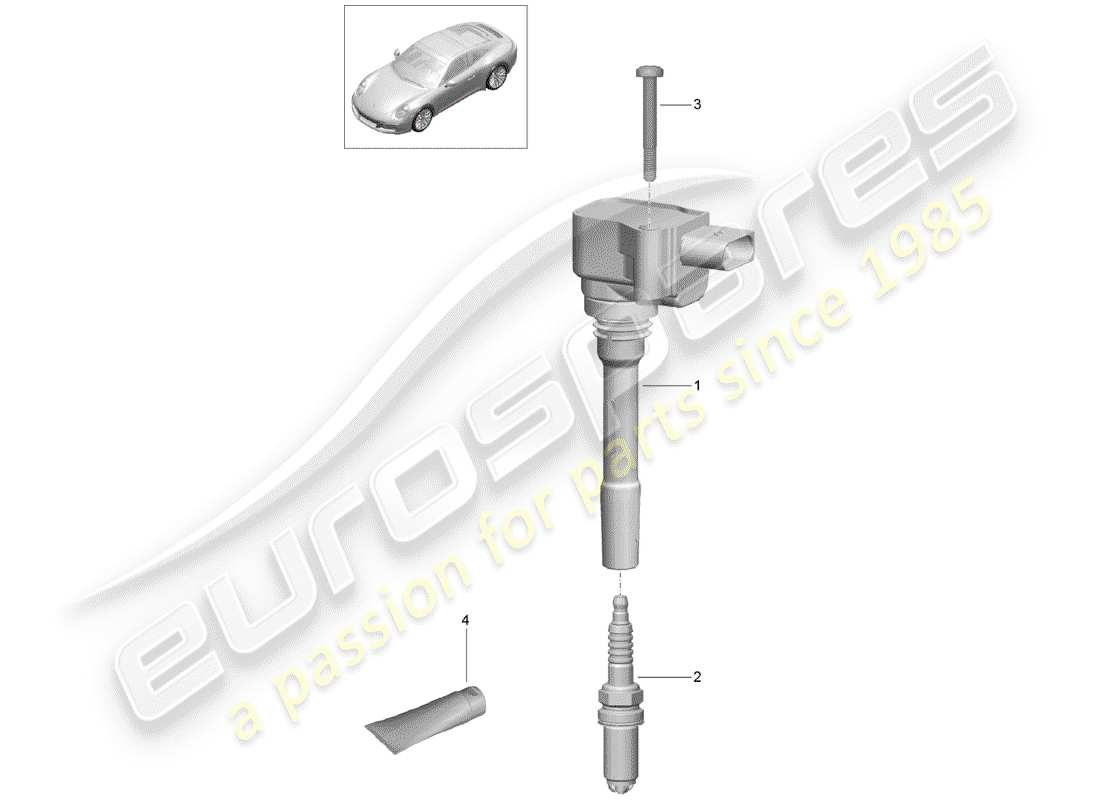 porsche 991 gen. 2 (2019) ignition system part diagram