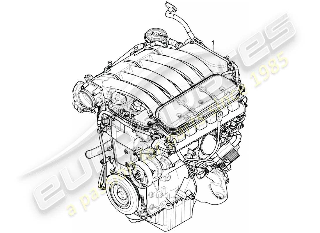 porsche cayenne (2003) replacement engine part diagram