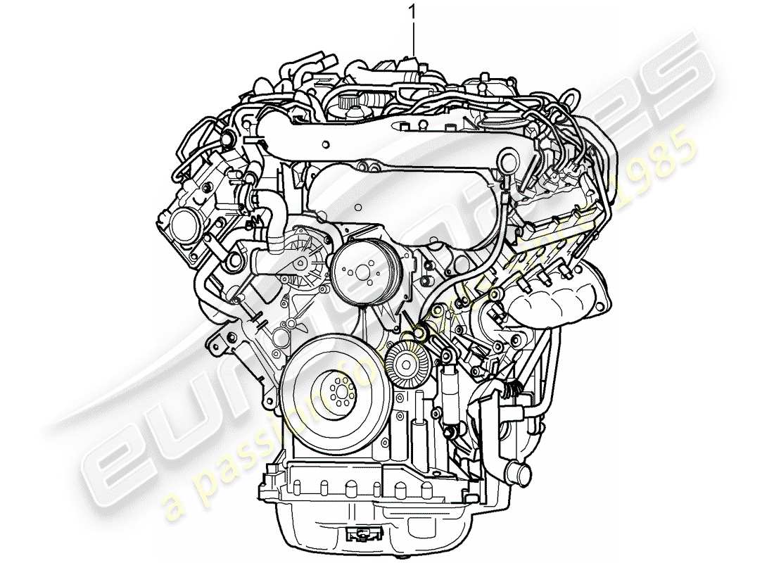 porsche cayenne (2007) replacement engine parts diagram