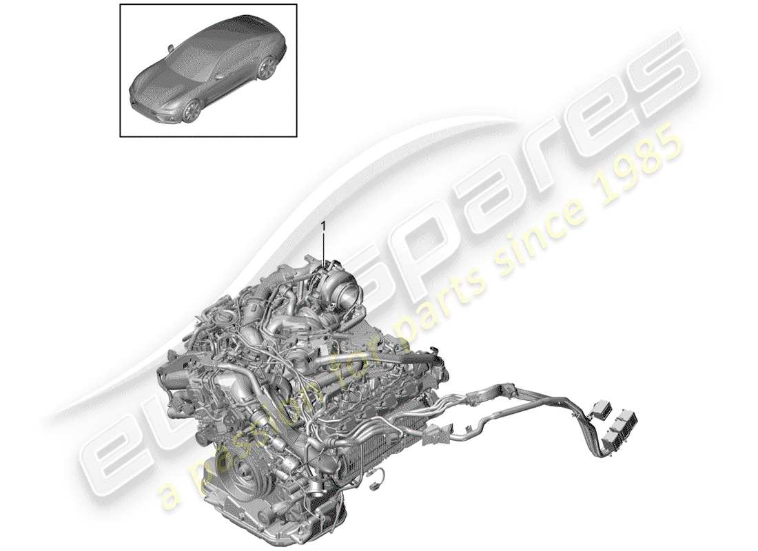 porsche panamera 971 (2019) replacement engine parts diagram