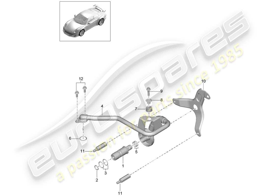 porsche 991r/gt3/rs (2020) crankshaft parts diagram