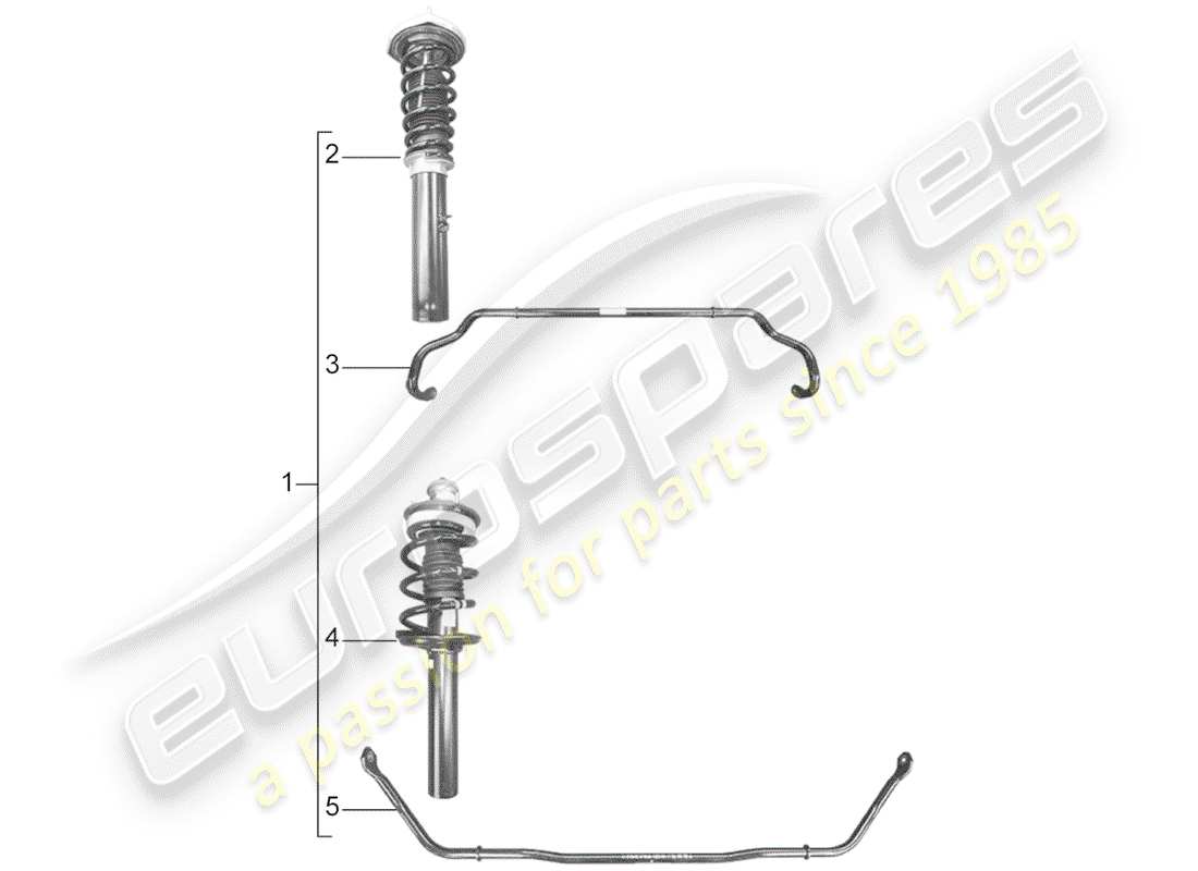 porsche tequipment 98x/99x (2016) sports suspension kits part diagram