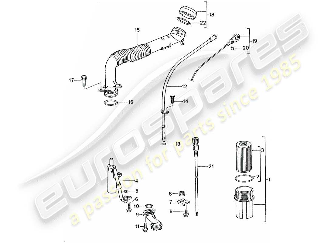 porsche 996 (2003) engine (oil press./lubrica.) - see technical information - see main group 1 (engine) - nr.1/02 nr.2/02 part diagram