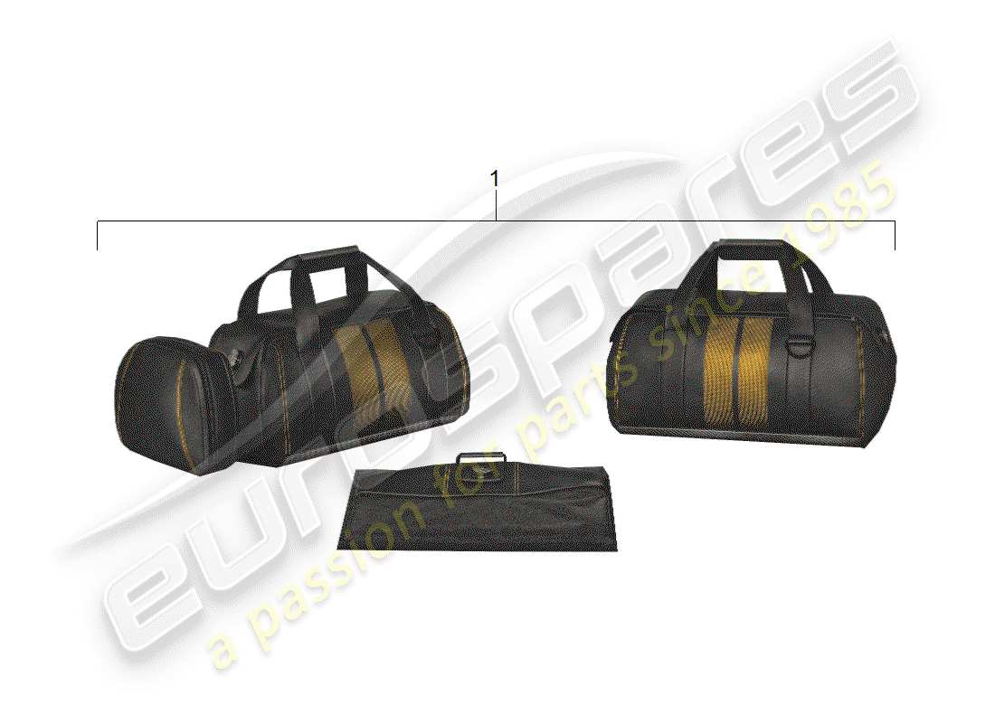 porsche tequipment cayenne (2014) travel bags set part diagram