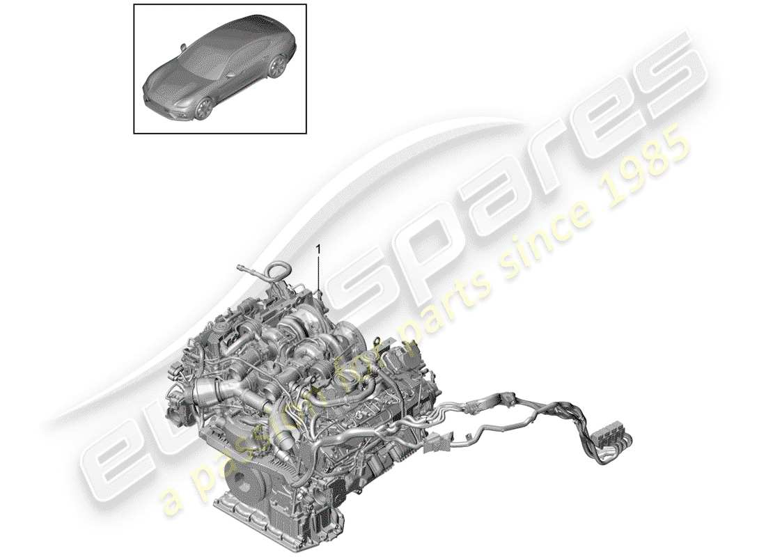 porsche panamera 971 (2020) replacement engine part diagram