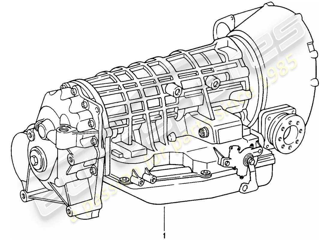 porsche 993 (1996) tiptronic - replacement transmission part diagram