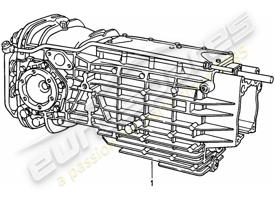 porsche replacement catalogue (1975) manual gearbox part diagram