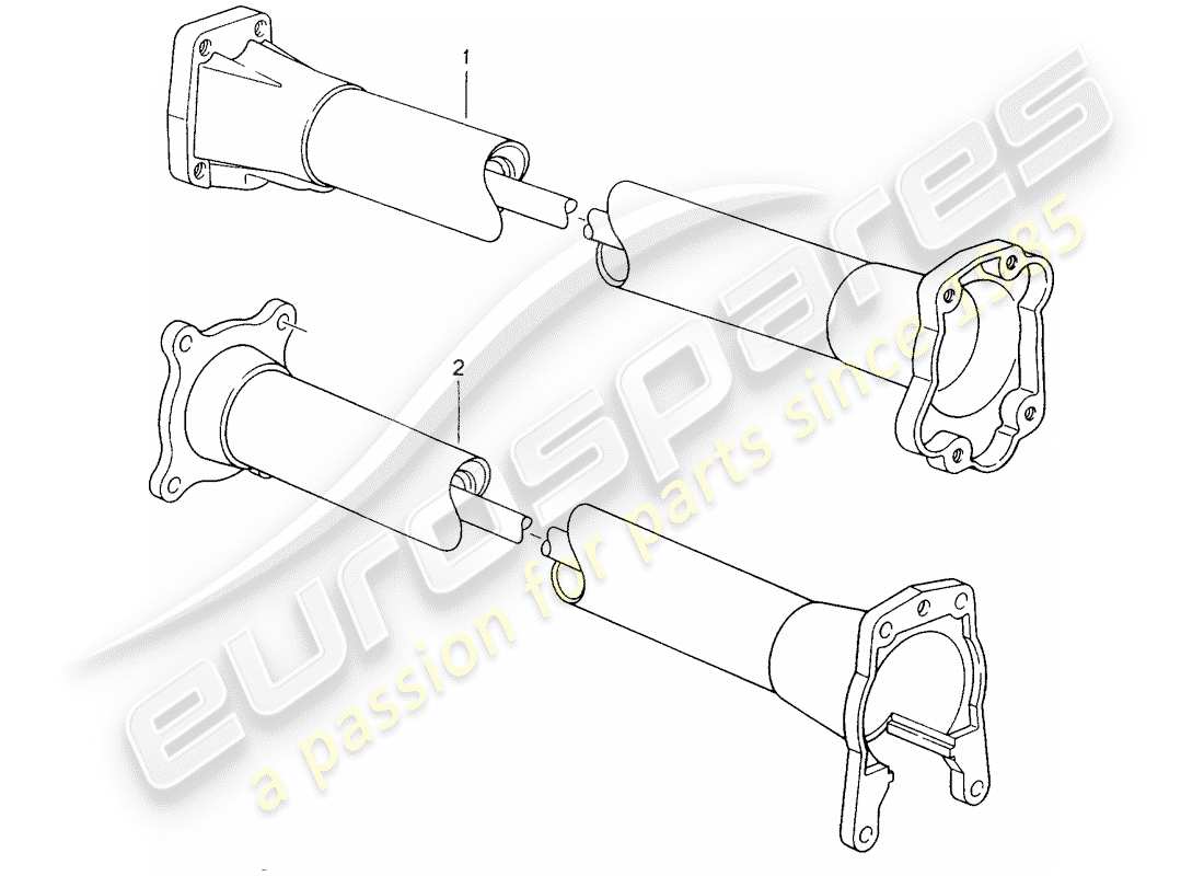 porsche replacement catalogue (1975) central tube part diagram